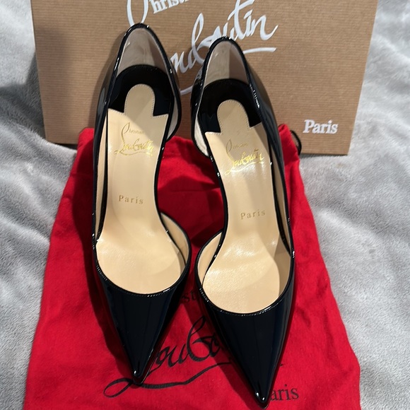 Christian Louboutin black patent high heel shoe - Picture 2 of 5